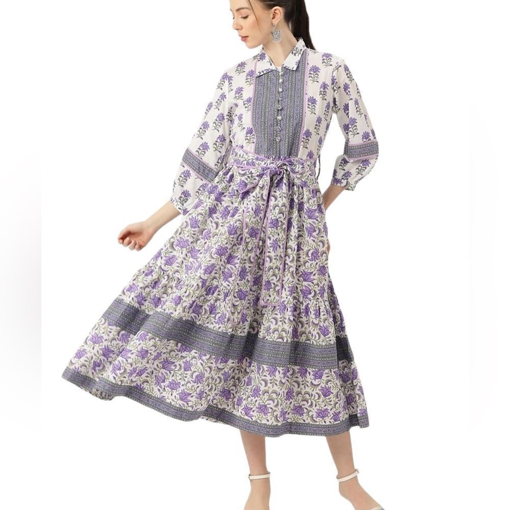Jaipur Morni PHOOL MANDI DRESS | WISTERIA XL